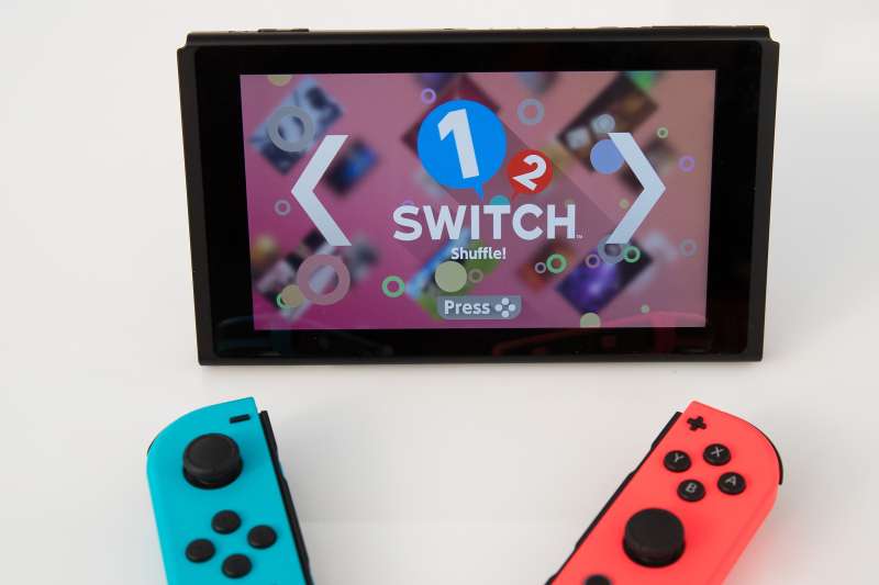 The new Nintendo Switch game console is displayed at a pop-up Nintendo venue in Madison Square Park, March 3, 2017 in New York City. The Nintendo Switch console goes on sale today and retails for 300 dollars.