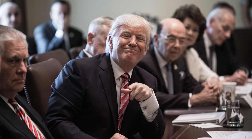 President Donald Trump during a cabinet meeting at the White House in June.