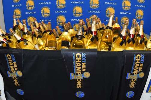 The Warriors Spilled Almost $200,000 in Champagne During the Postgame Celebration