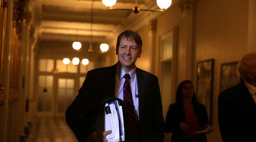 Consumer Financial Protection Bureau Director Richard Cordray arrives at a meeting of the Financial Stability Oversight Council November 16, 2016 at the Treasury Department in Washington, DC.