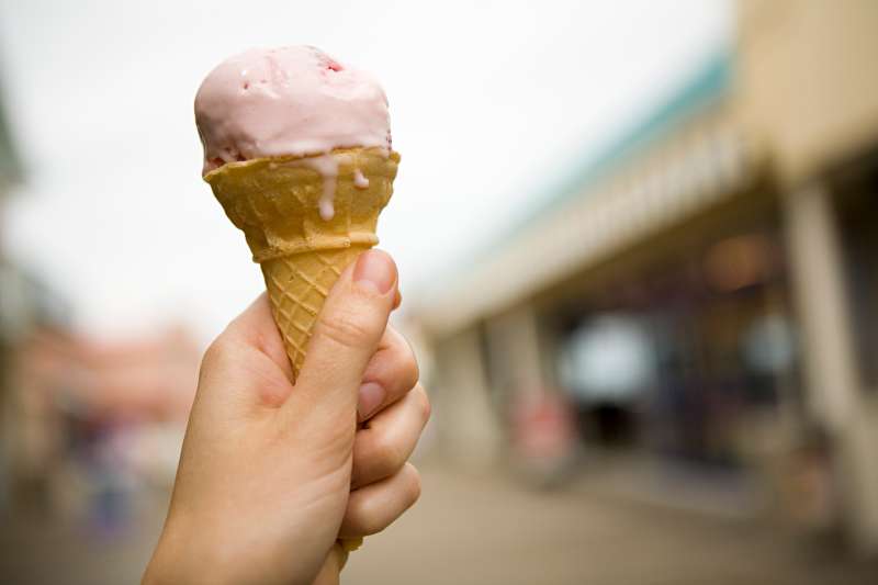 Child holding ice cream