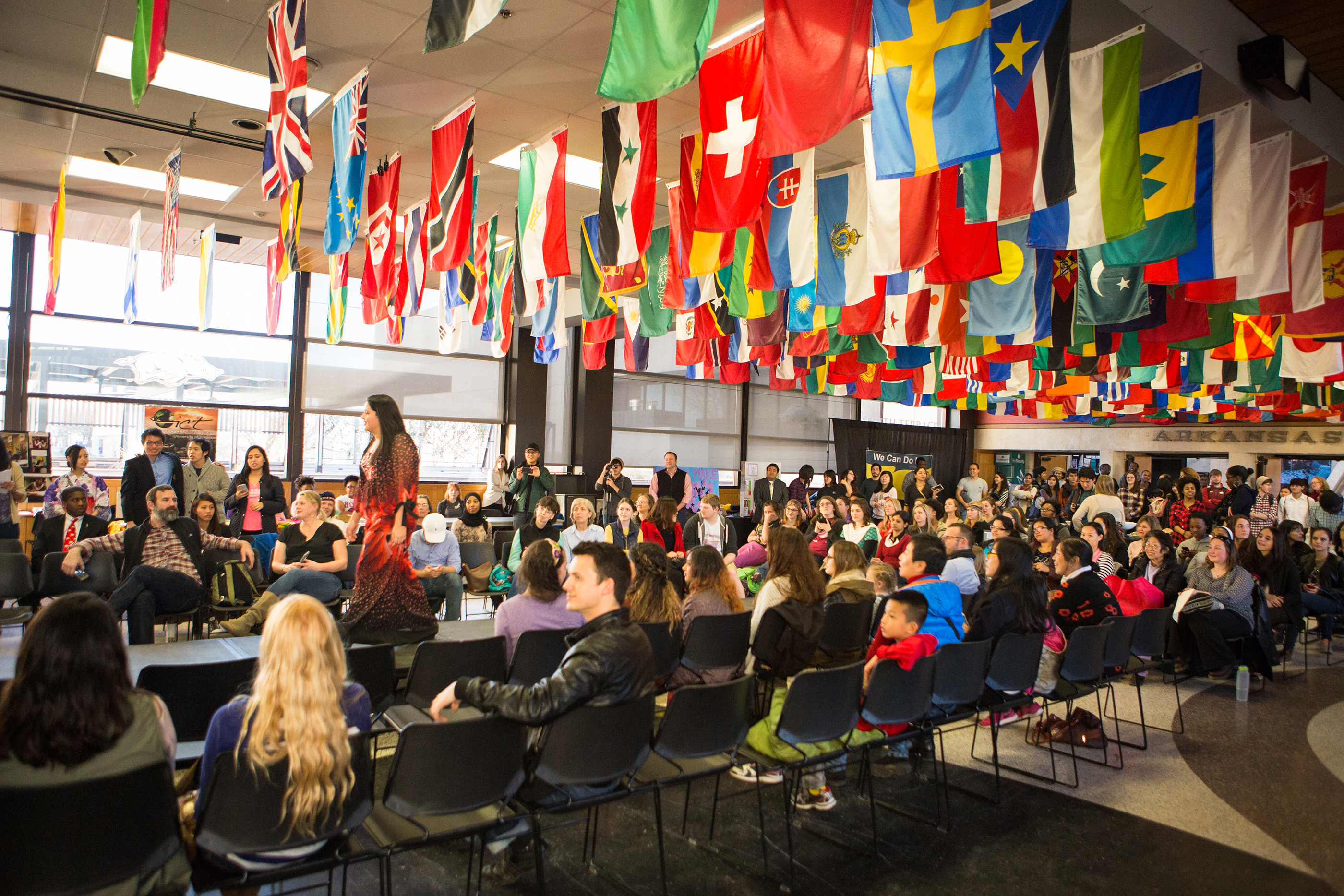 The University of Arkansas celebrated the role of women throughout the world.