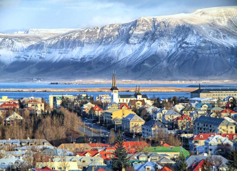 Reykjavik cityscape in Iceland