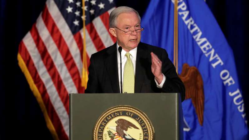 Attorney General Jeff Sessions delivers remarks at a summit on crime reduction