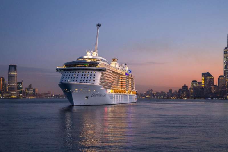 The world's first smartship, Quantum of the Seas, sails into New York Harbor