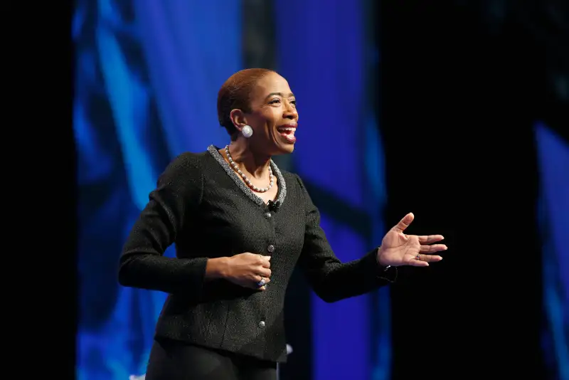 Motivational speaker Carla Harris speaks onstage the Massachusetts Conference for Women at Boston Convention & Exhibition Center on December 8, 2016 in Boston, Massachusetts.