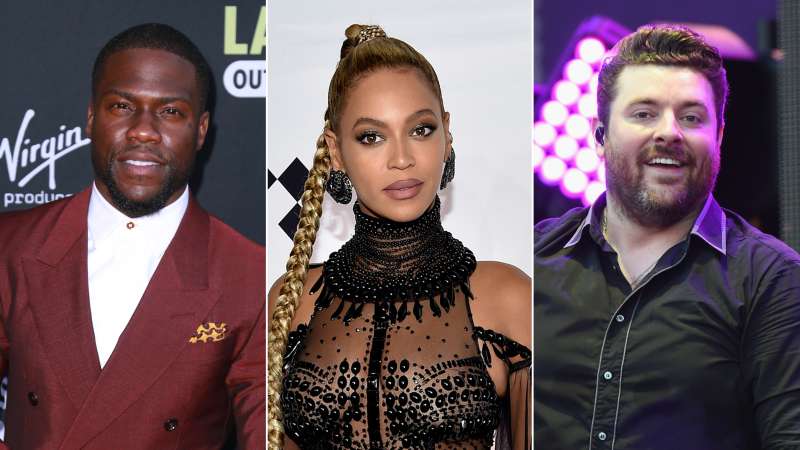 Kevin Hart, Beyoncé Knowles, and Chris Young.