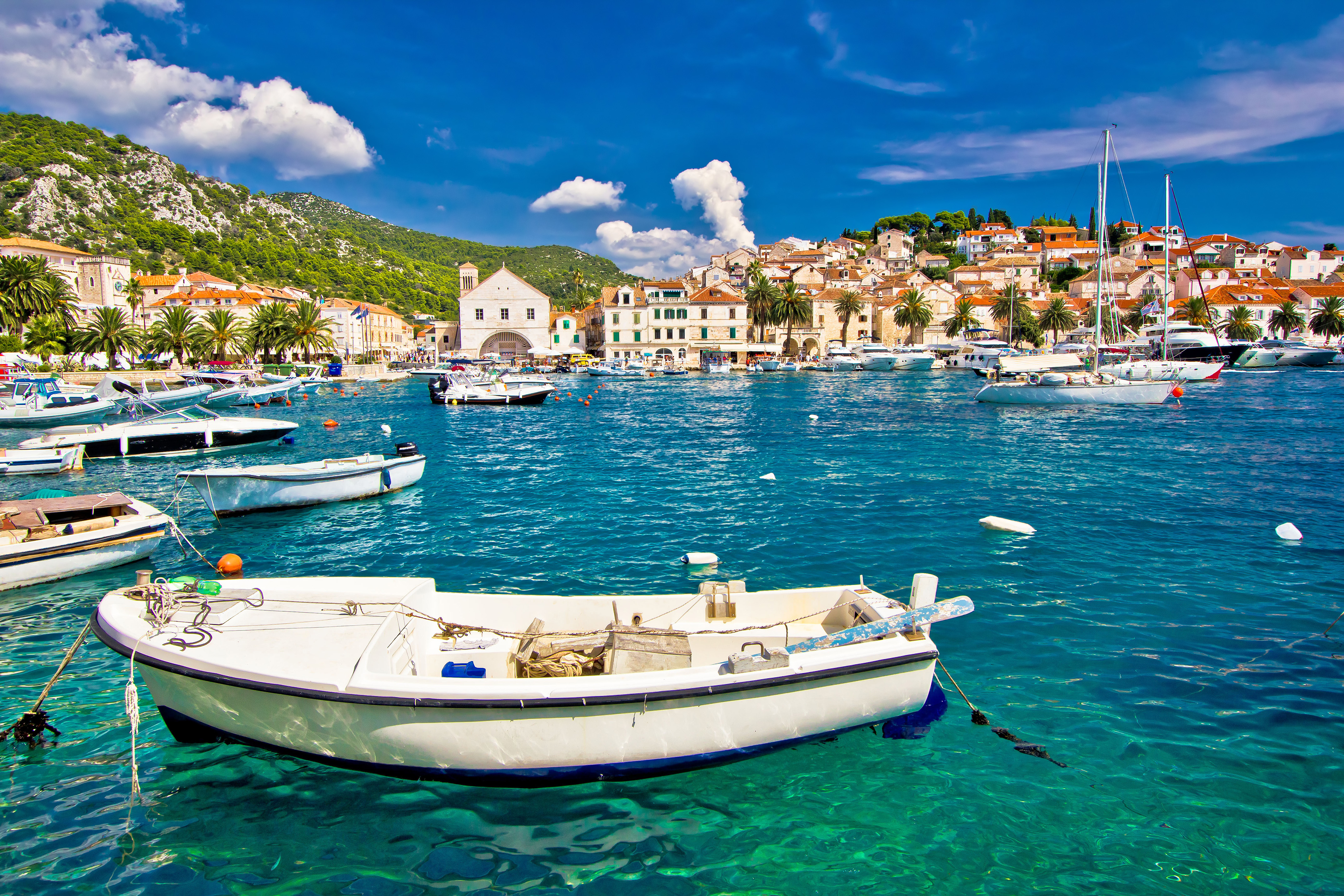 Amazing town of Hvar waterfront
