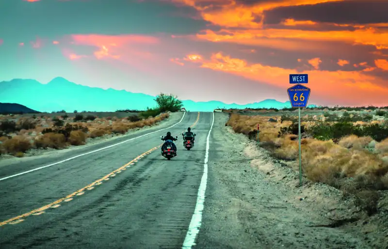 Route 66 motorbike riders.