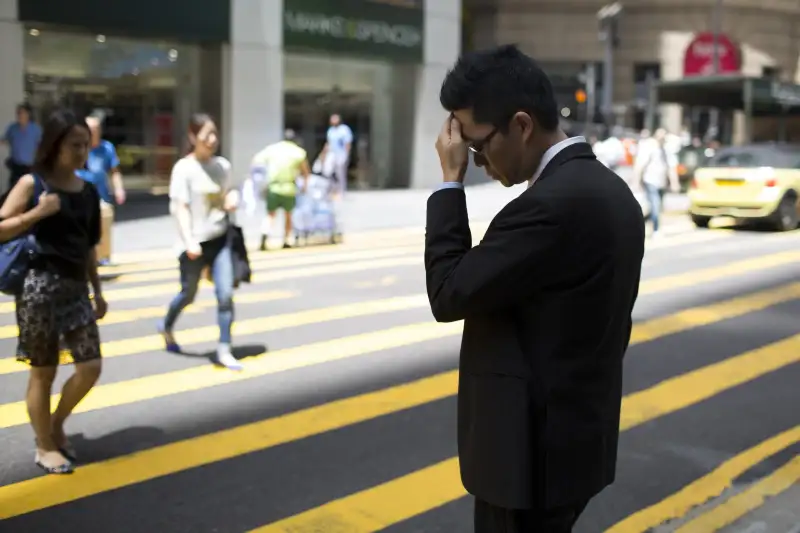 A Workers In The Business District