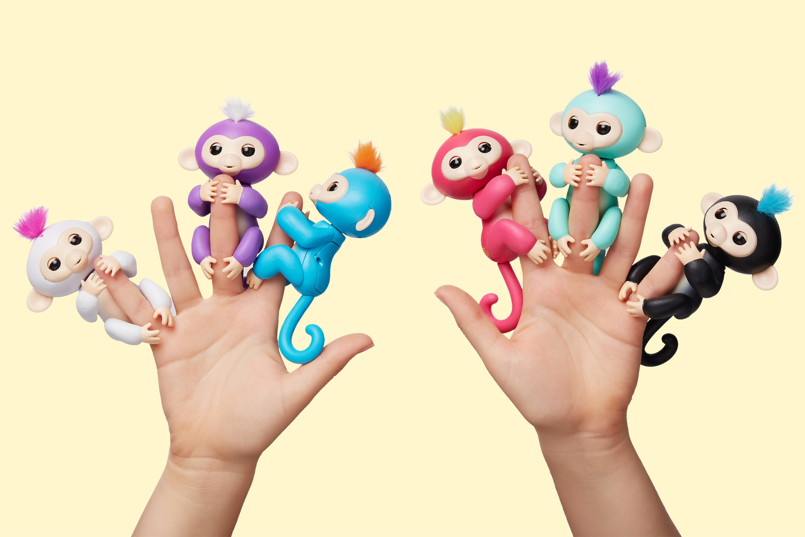 White Electronic Interactive Fingerling Happy Monkey Finger Motion Pet Hot Toy 