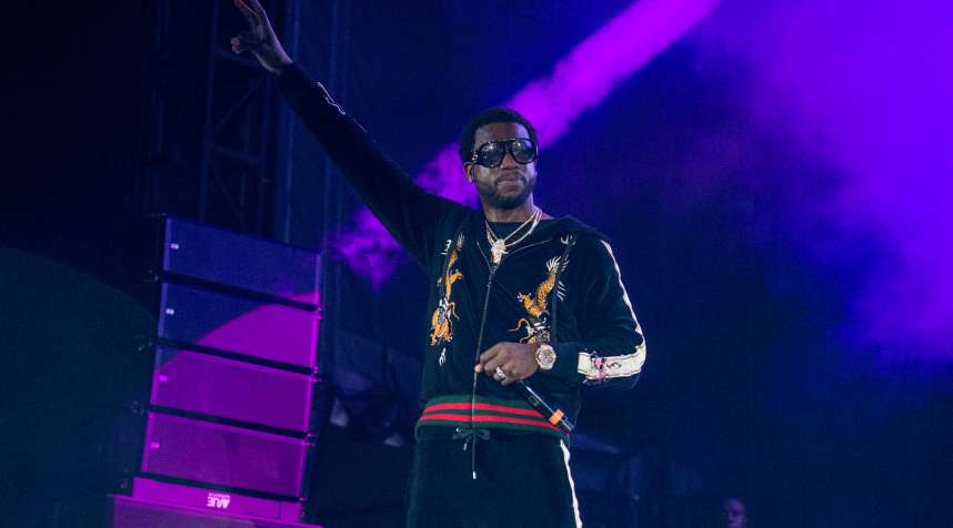 Gucci Mane performs at the Lil' WeezyAna Fest at Champions Square on Friday, Aug. 25, 2017, in New Orleans.