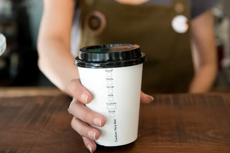 Disposable coffee cup