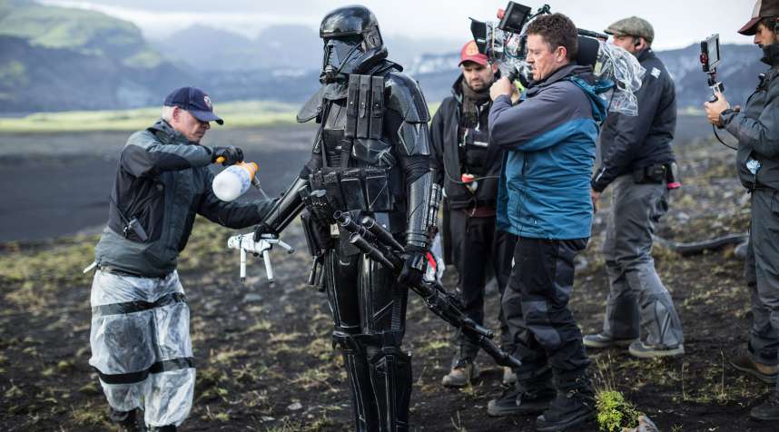 Behind the scenes of  Rogue One: A Star Wars Story.