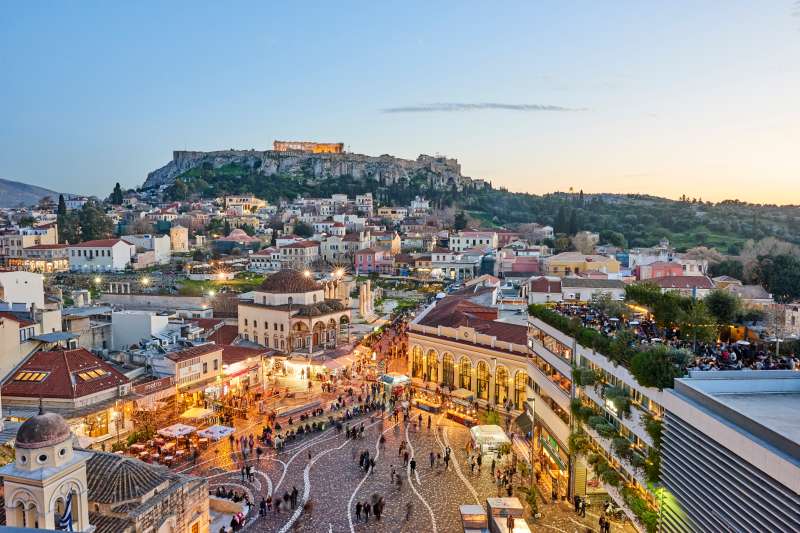 City of Athens and Acropolis by Evening