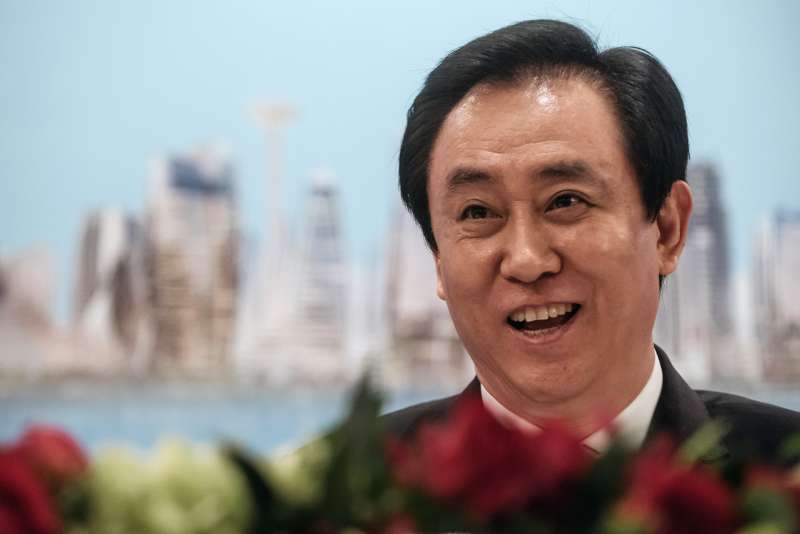 China Evergrande Group Chairman And Billionaire Hui Ka Yan Attends Earnings News Conference