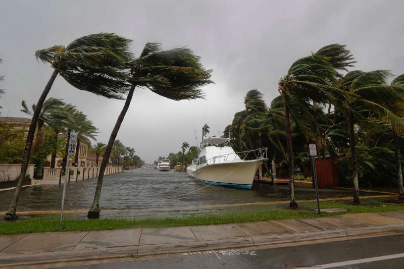 Hurricane Irma strikes Fort Lauderdale, Florida, on September 10, 2017.