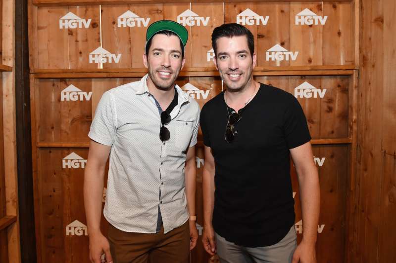HGTV's Drew Scott and Jonathan Scott attend the HGTV Lodge during CMA Music Fest on June 10, 2017 in Nashville, Tennessee.