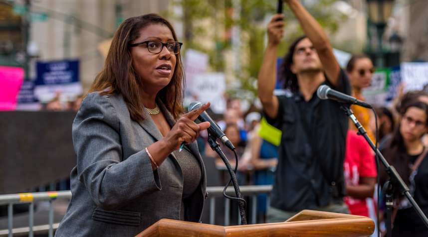 New York City Public Advocate Letitia James (pictured here on Sept. 5, 2017) has unveiled a proposal that would penalize companies who force employees to arbitrate employment claims.
