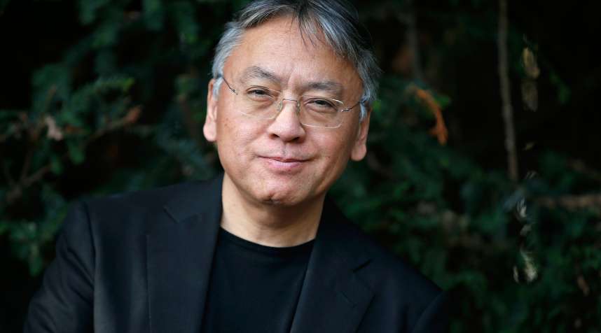 British novelist Kazuo Ishiguro, best known for  The Remains of the Day,  at his home in London, Oct. 5, 2017.