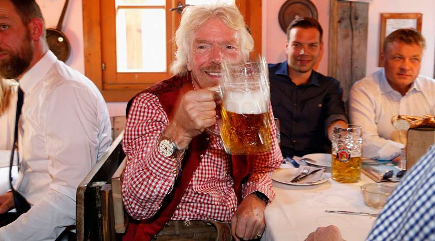 Richard Branson during the Oktoberfest at Theresienwiese on September 26, 2016 in Munich, Germany.