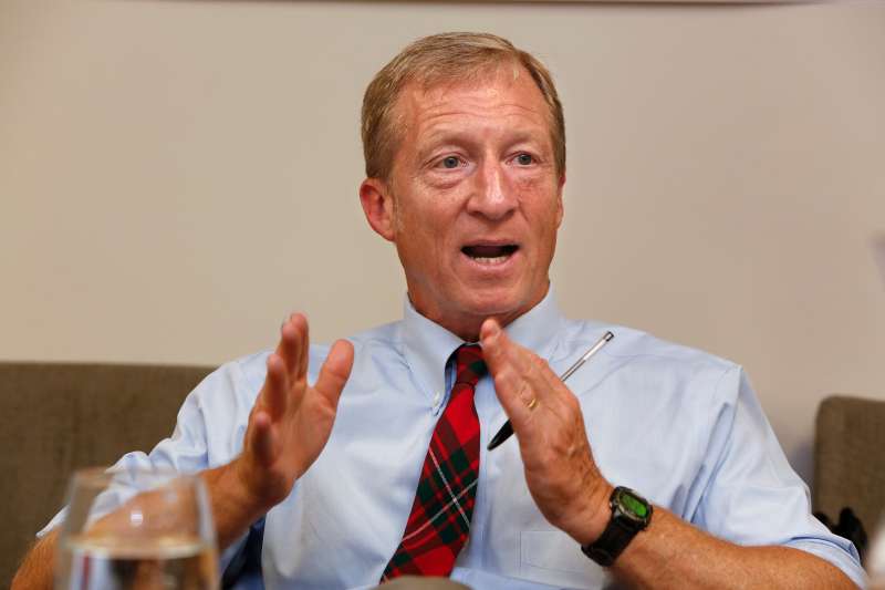 LOS ANGELES, CA.-JULY 29, 2014: President of NextGen Climate Tom Steyer  visits LAC and USC Medical