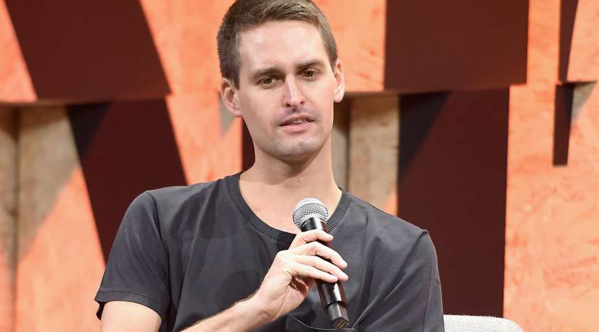 Co-Founder and CEO of Snap Inc. Evan Spiegel speaks onstage during Vanity Fair New Establishment Summit at Wallis Annenberg Center for the Performing Arts on October 3, 2017 in Beverly Hills, California.