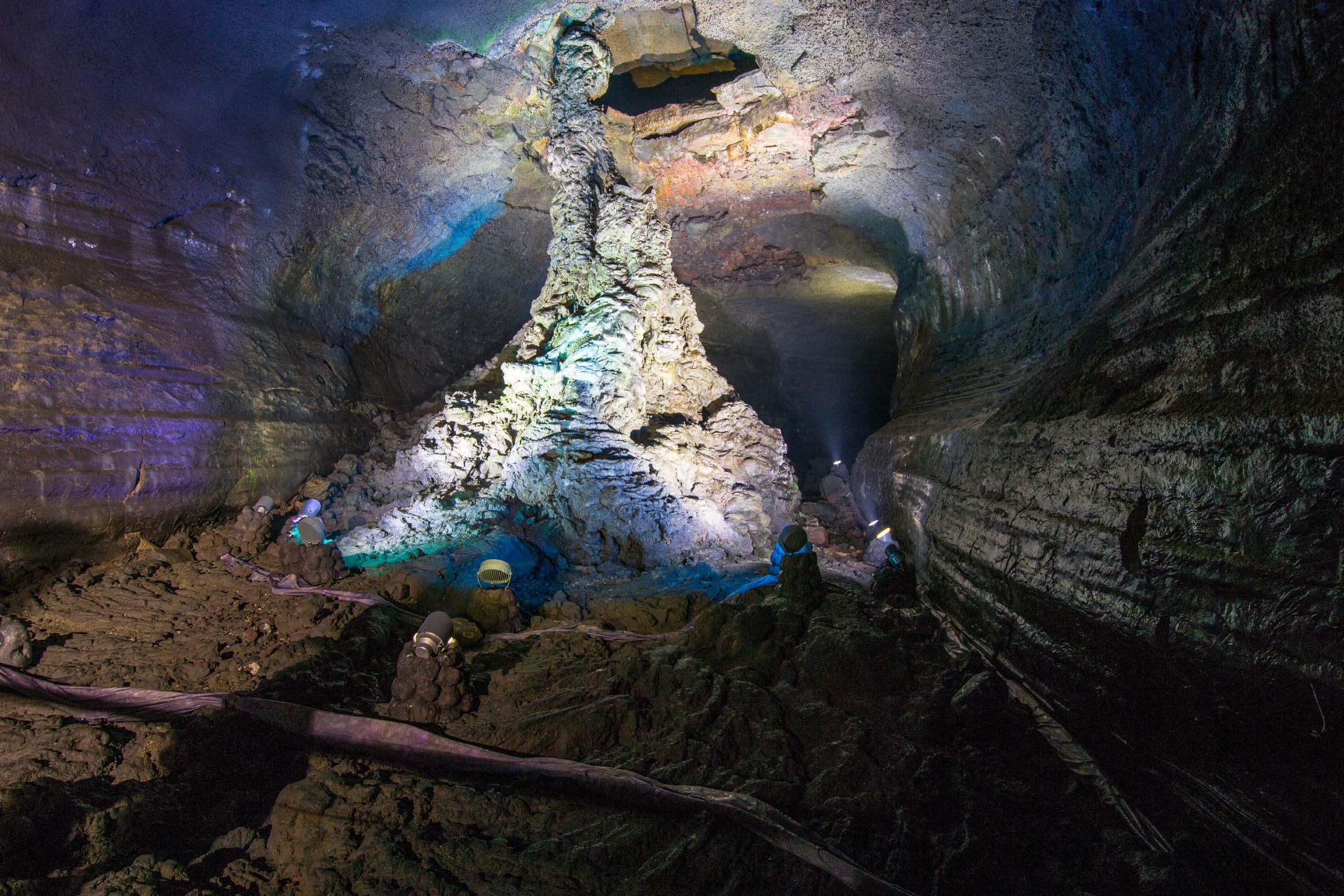 Manjanggul Stalactive in a lava cave on Jeju