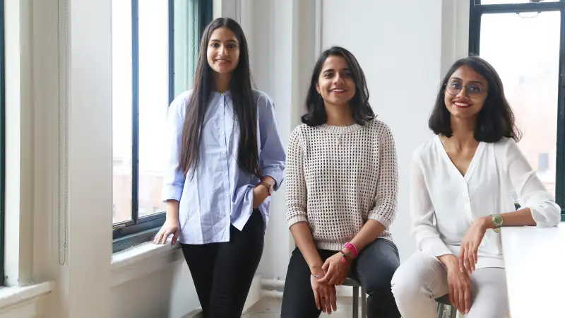 From left to right: Shubham Issar, Amanat Anand, Yogita Agrawal