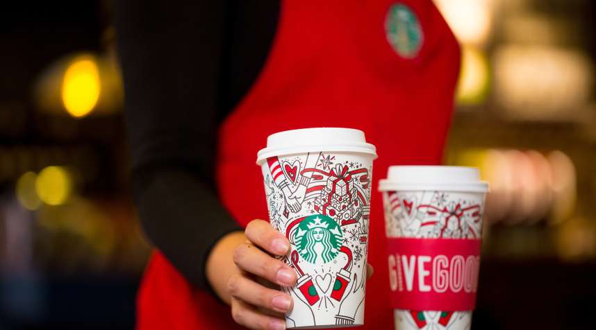 MONDAY, OCT. 23 - Starbucks 2017 holiday cups