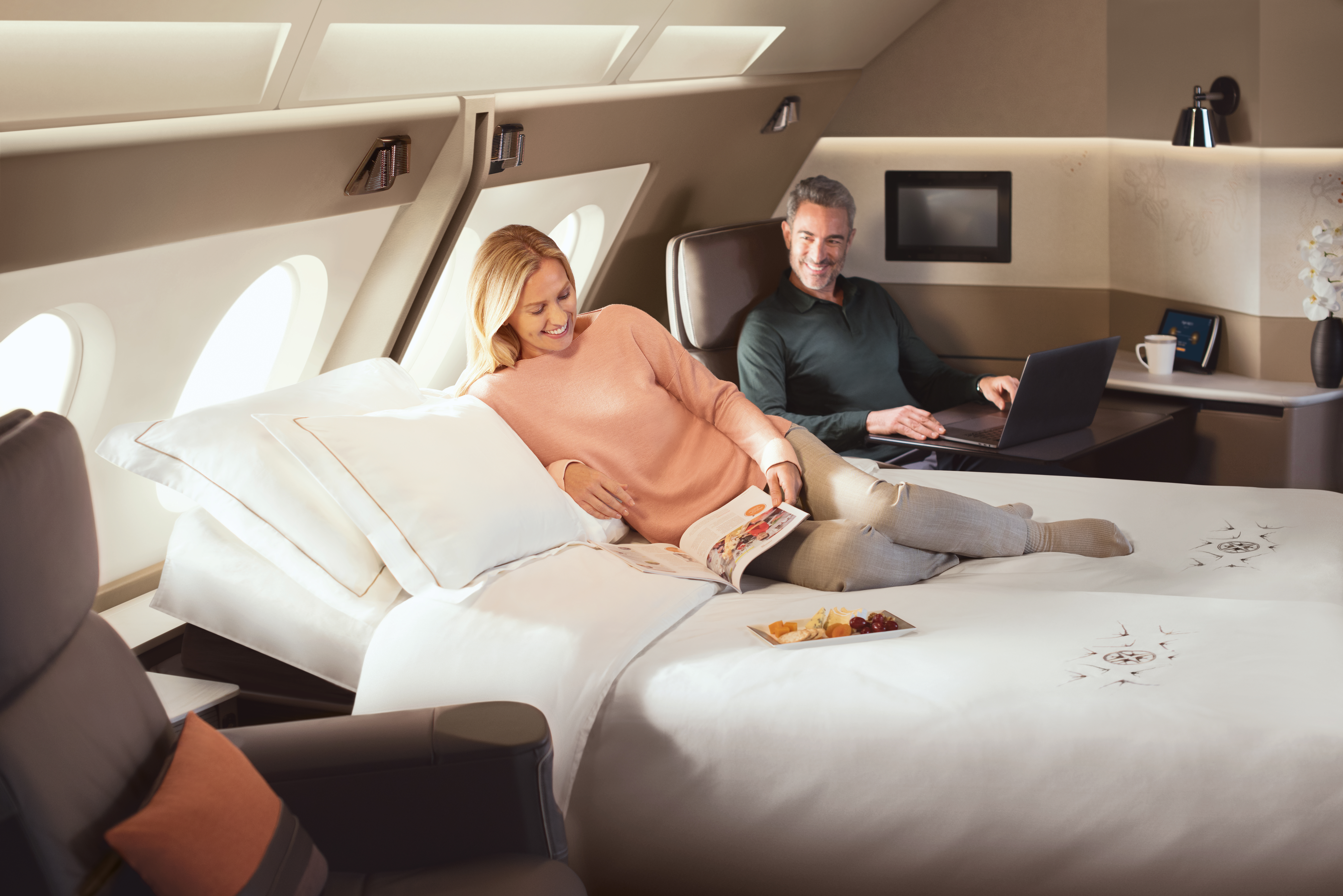 This Airline Just Rolled out New Luxury Suites with Full-Size Beds. Take a Look Inside