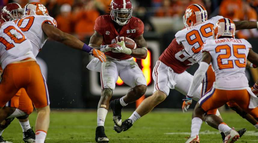 Last years's College Football Playoff National Championship game featured the Alabama Crimson Tide and the Clemson Tigers.