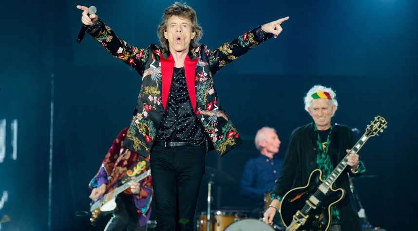 The Rolling Stones perform at U Arena on Oct. 19, 2017 in Nanterre, France.