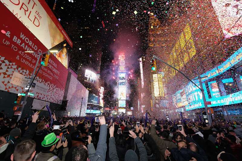 A general view during New Year's Eve 2017 in Times Square on December 31, 2016 in New York City.