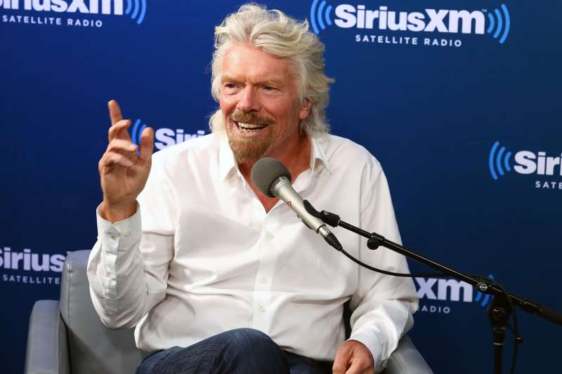 Sir Richard Branson participates in a SiriusXM  Town Hall  Event hosted by Dan Rather on October 18, 2017 in New York City.