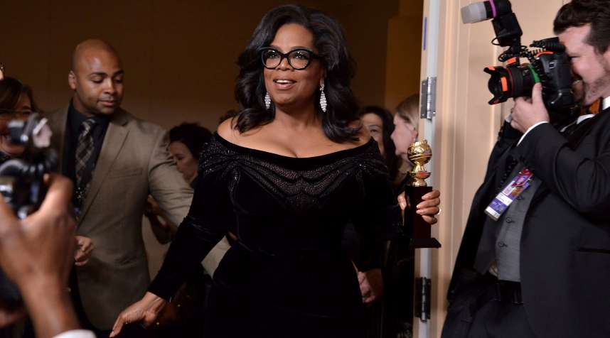 Oprah Winfrey at the 75th Golden Globe Awards Press Room held at the Beverly Hilton in Beverly Hills, CA on January 7, 2018.