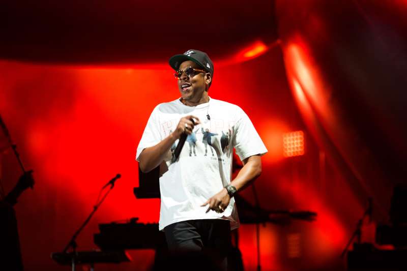 Rapper Jay Z at a concert in New York