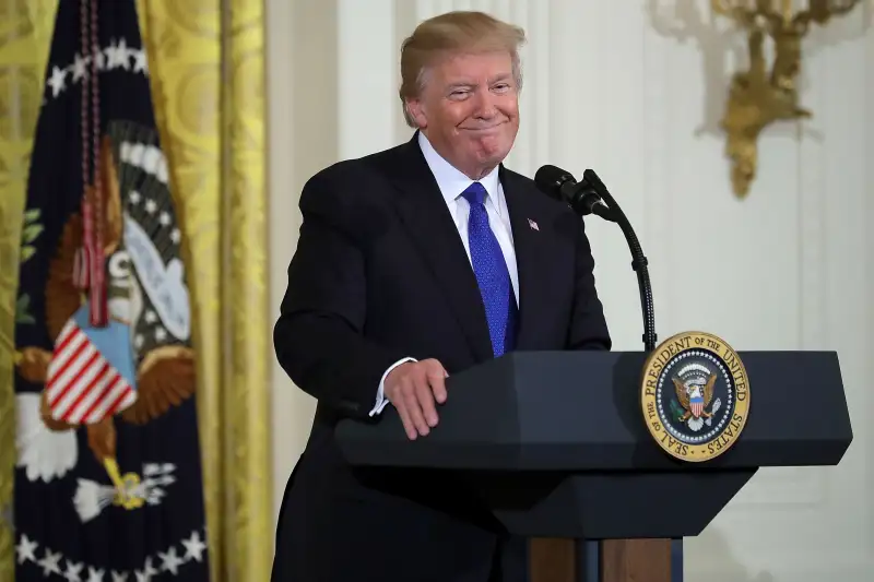 President Trump Hosts Working Session With U.S. Mayors In East Wing Of White House