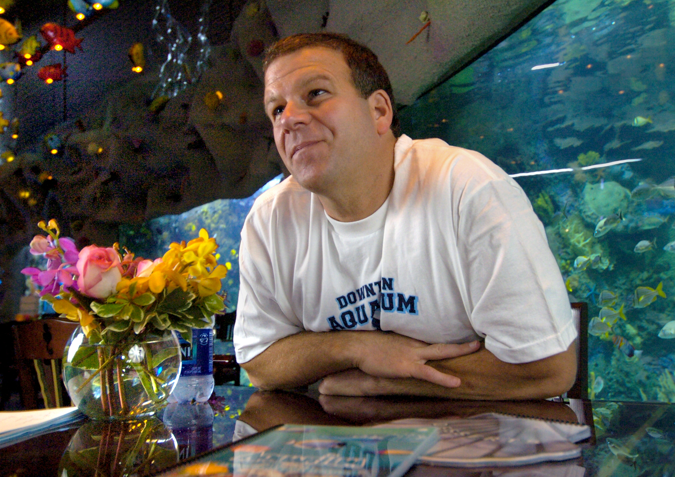 DENVER, COLO. - JULY 13, 2005 - Tilman Fertitta, CEO of Landry's Restaurants Inc., at the newly-remodeled Downtown Aquarium, Wednesday afternoon, 7/13/2005. The aquarium, formerly known as Colorado's Ocean Journey, reopens to the public Thursday,