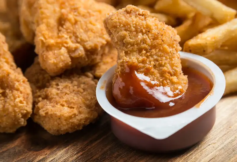 Chicken Nuggets with BBQ sauce