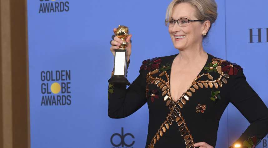 Actress Meryl Streep, recipient of the Cecil B. DeMille Award, poses in the press room during the 74th Annual Golden Globe Awards at The Beverly Hilton Hotel on January 8, 2017 in Beverly Hills, California.