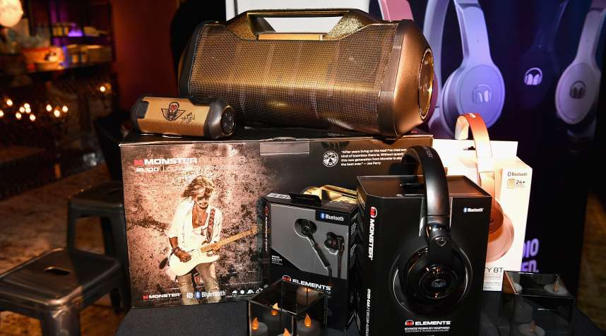 A view of Monster products in the gifting lounge at the 60th Annual GRAMMY Awards MusiCares Person Of The Year at Radio City Music Hall on January 25, 2018 in New York City.