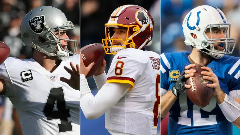 highest paid nfl players football derek carr kirk cousins andew luck raiders redskins colts