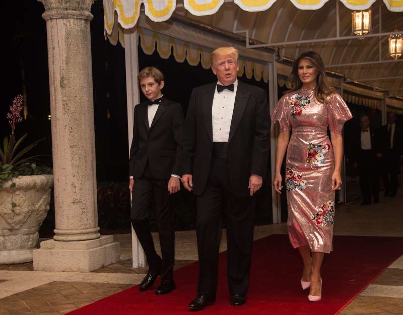 President Donald Trump and Melania at Mar-a-lago on New Year's Eve.