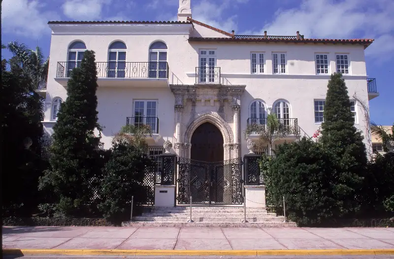 Mansion of designer Gianni Versace, in front of wh