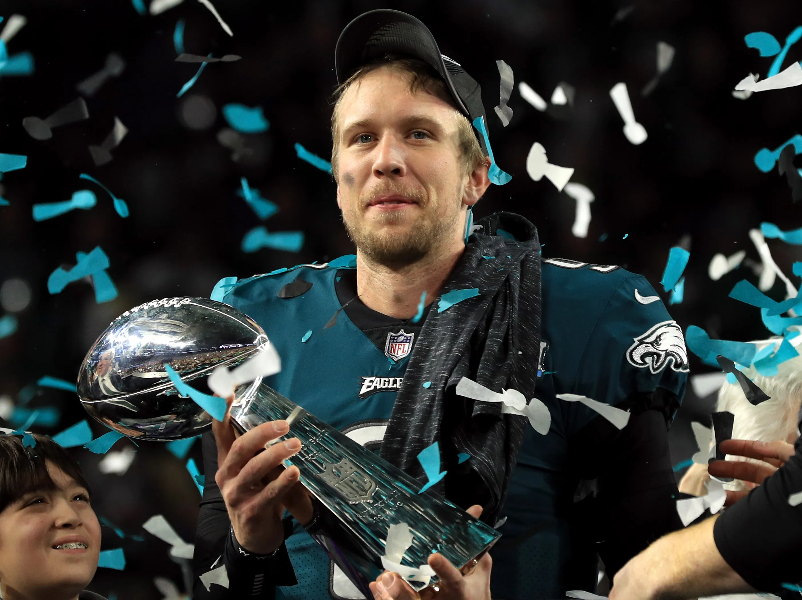 nick foles super bowl trophy