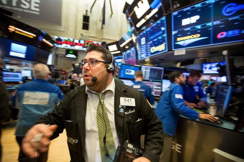 Trading On The Floor Of The NYSE As U.S. Stock Rout Cools