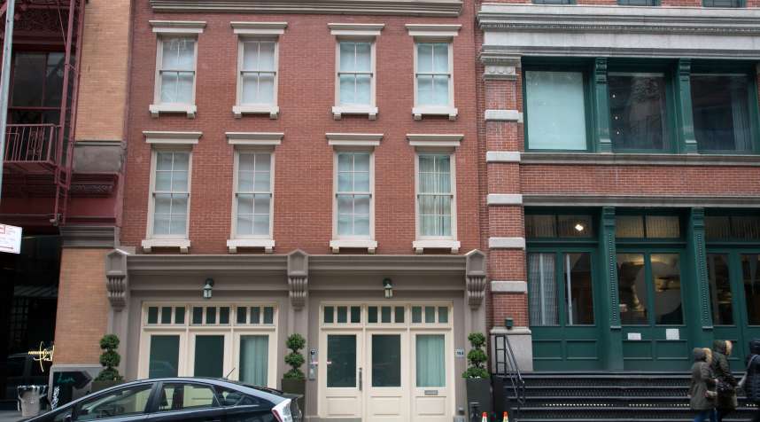 Two buildings in which Taylor Swift owns property on Franklin Street in Manhattan's Tribeca neighborhood.