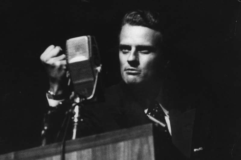 Evangelist Billy Graham in 1955