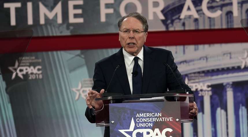Wayne LaPierre of the NRA speaks during CPAC 2018 on February 22, 2018.